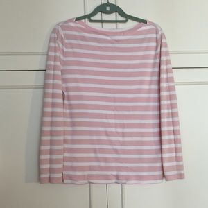 Pink and white stripe boatneck Gap ls tee XL
