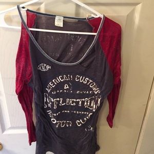 Affliction distressed top