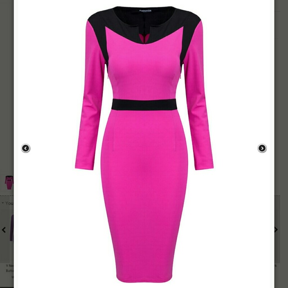 Hot Pink bodycon dress