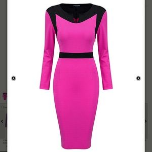 Hot Pink bodycon dress