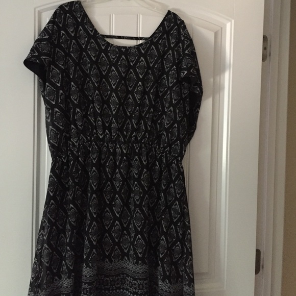 Black white and Green dress