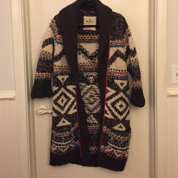 Hollister Aztec chunky knit cardigan
