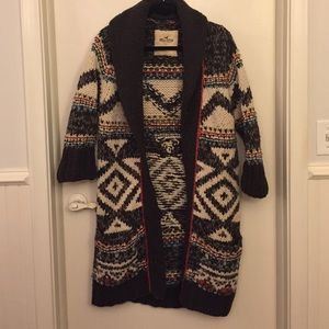 Hollister Aztec chunky knit cardigan