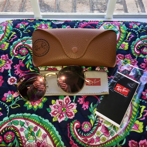 Pink round lens ray ban sunglasses