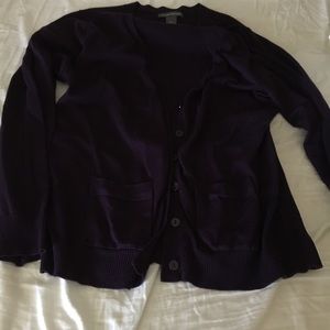 Lanesboro Boyfriend Cardigan in dark purple