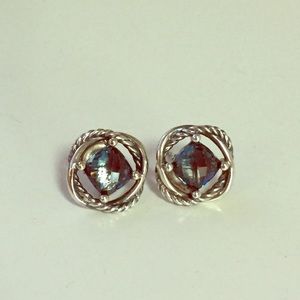 David Yurman Infinity Earrings - Blue Topaz