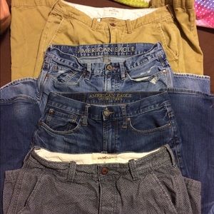 Men's Hollister & American eagle jeans.