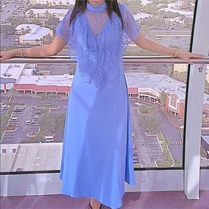 Final Sale..blue cape dress/Gown