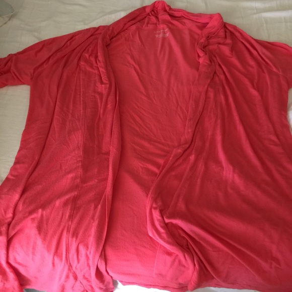 Lane Bryant Modest Sleeved Cardigan in Coral