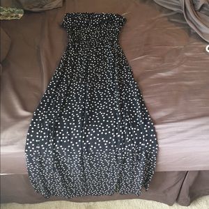 Polka dot maxi dress
