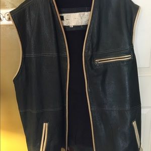 Men's leather vest