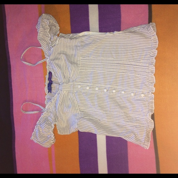 Striped Off The Shoulder Top