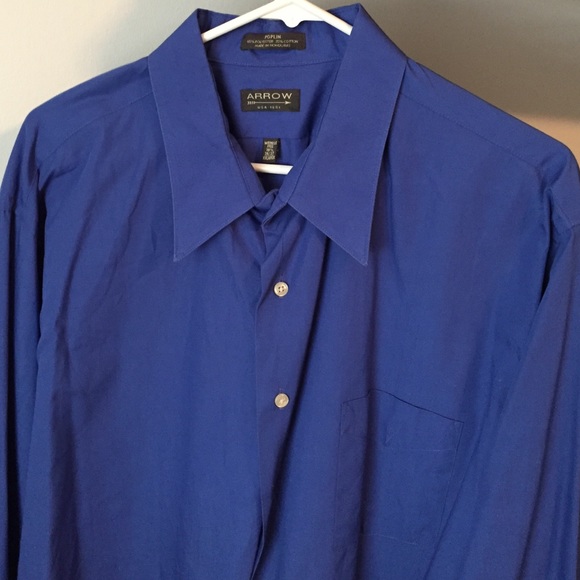 Blue men's dress shirt