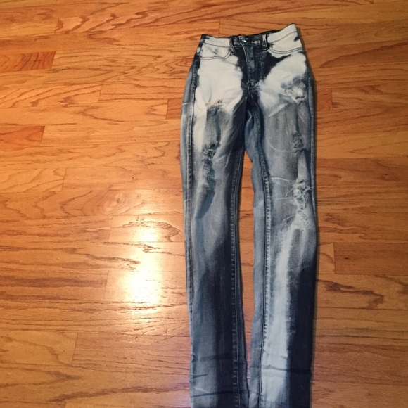 High waisted skinny jeans