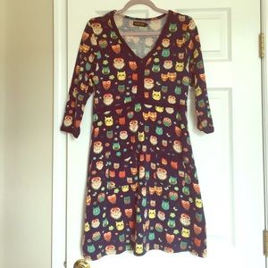 Owl Sweater Dress