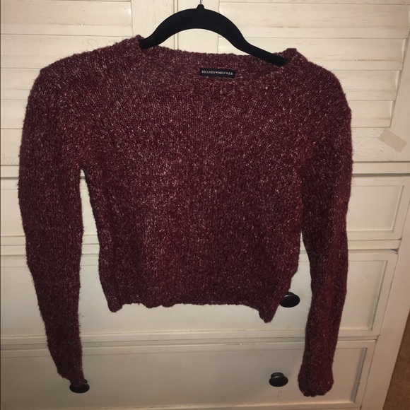Red Brandy Melville cropped sweater