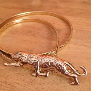 Urban Outfitters gold jaguar accessorizing belt