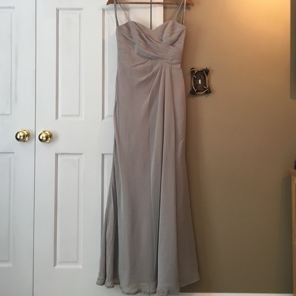 Gray/tan bridesmaid dress