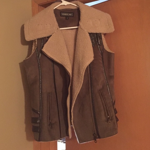 Members Only Faux suede vest