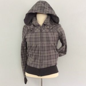 Forever 21 plaid jacket with detachable hood