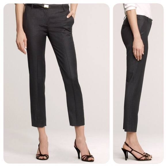 J. Crew size 4 city fit super 120s in pinstripe