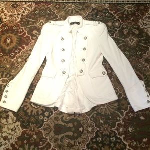 Zara woman white button up coat