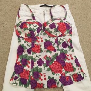 Guess Floral Corset Top