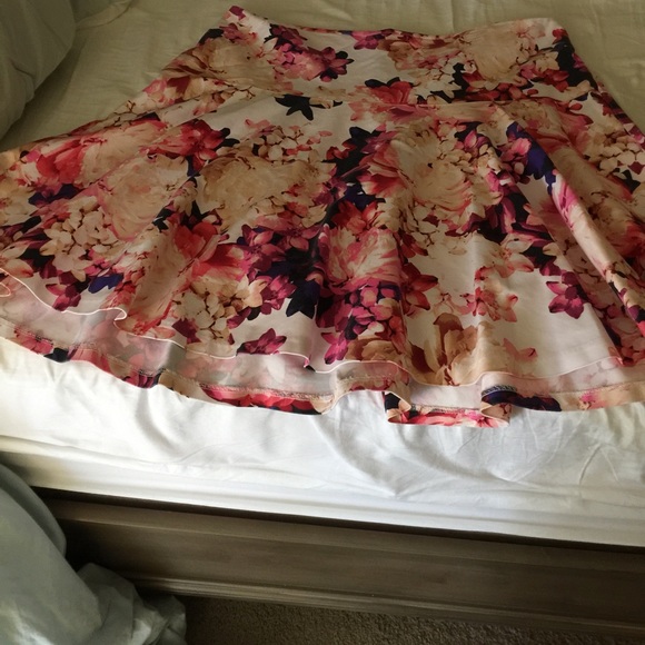 Lane Bryant Floral Skater Skirt