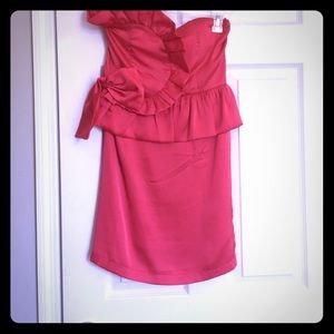 Coral short prom dress