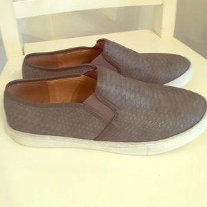 Faux Snakeskin Skater Sneakers