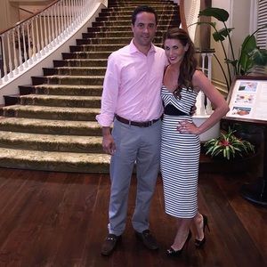 NICHOLAS Fitted Breton Striped Cutout Dress