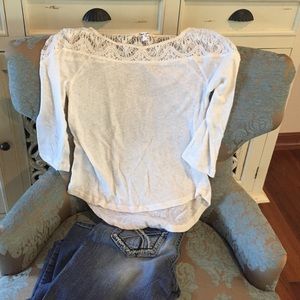 Aeropostale Lace White Top