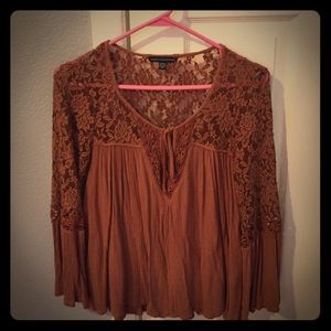 American eagle peasant top
