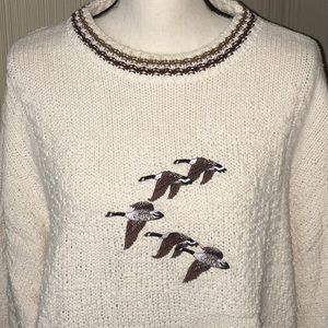 Mens Shenandoah Sweater w/ Embroidered Geese XL