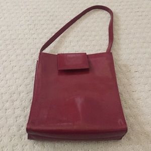 Red leather Hobo handbag
