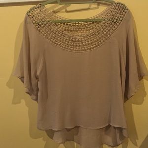 Sheer tan Crop top