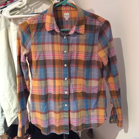 Madewell Shrunken Plaid Boyshirt