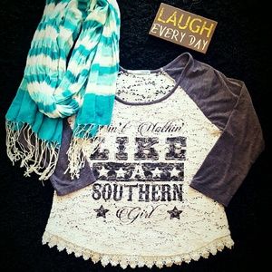 Maurices Lace Long Sleeve Tee