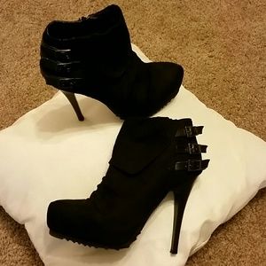 Heeled Booties with Buckles