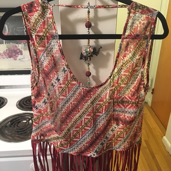 Fun hippie shirt with fringes