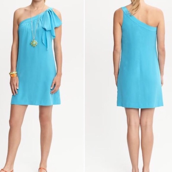 Trina Turk Collection Silk One-Shoulder dress