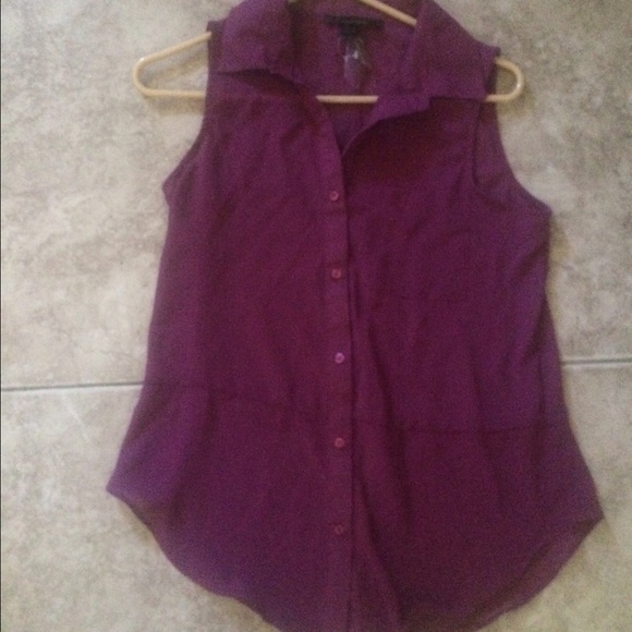 Purple chiffon sleeveless top
