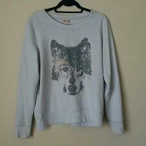 Wolf sweatshirt- long sleeve star gazer