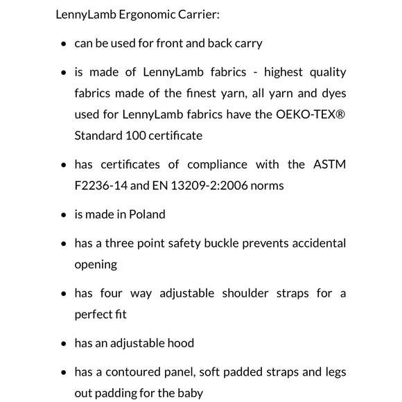 Additional Information: Lenny Lamb Carrier - Picture 4 of 4