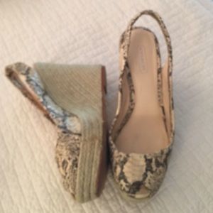 Coach tiptoe snake leather sandal
