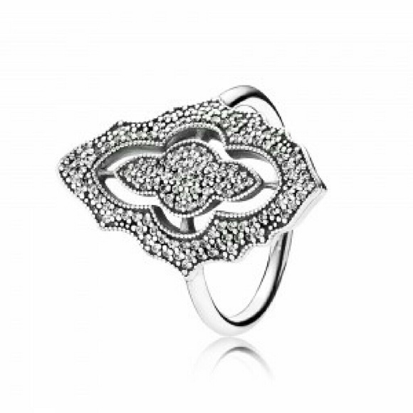 Elegant Art Deco Pandora Ring Sz 5.5