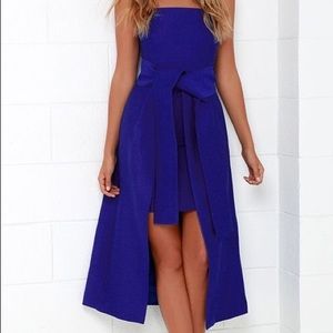 Cobalt Blue strapless dress