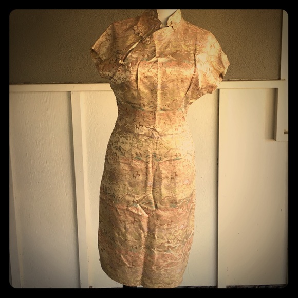 Vintage Asian Side Closure Dress