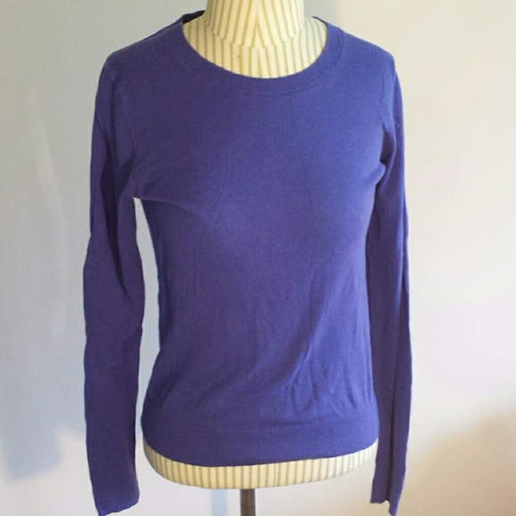 Blue silk blend gap thin sweater