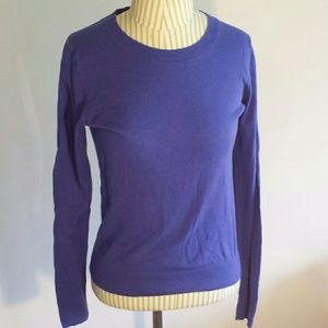 Blue silk blend gap thin sweater